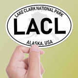 Lake Clark National Park White Oval Bumper Sticker