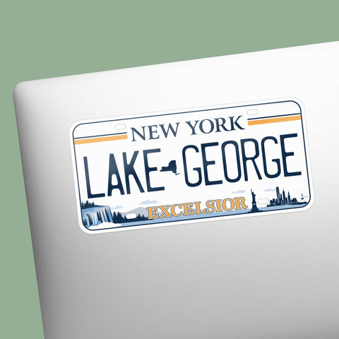 Lake Placid NY Oval Bumper Sticker – 5x3, Vinyl, Matte, Patriotic, Stickerchest