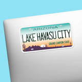 Lake Havasu City Arizona License Plate Sticker on Laptop
