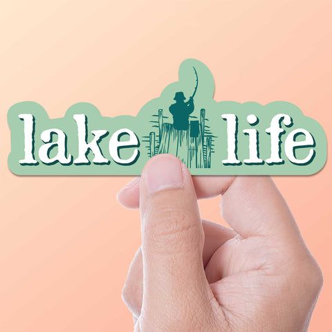 Lake Life Fishing Dock Sticker