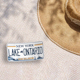 Lake Ontario New York Bumper Sticker Outdoors on Beach Blanket