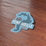 Lake Pend Oreille Sandpoint Idaho Sticker on Wood Desk in Office