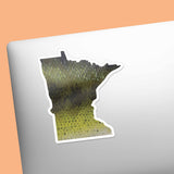 Largemouth Bass Minnesota Fishing Sticker on Laptop