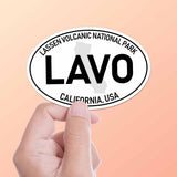 Lassen Volcanic National Park White Oval Bumper Sticker