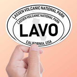 Lassen Volcanic National Park White Oval Bumper Sticker