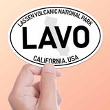 Lassen Volcanic National Park White Oval Bumper Sticker