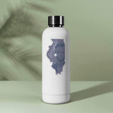 Land of Lincoln Springfield Illinois Sticker on Water Bottle