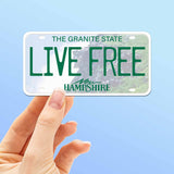 Live Free New Hampshire License Plate Sticker