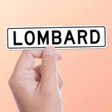 Lombard Street San Francisco Sign Sticker - California Decal