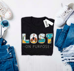 Lost on Purpose T-Shirt, Unisex Outdoor Adventure Tee