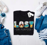 Lost on Purpose T-Shirt, Unisex Outdoor Adventure Tee