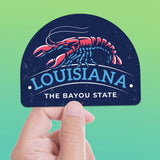 Blue Louisiana Crawfish Sticker - Cute Southern Decals