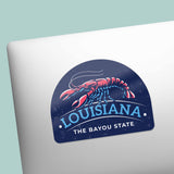Blue Louisiana Crawfish Sticker - Cute Southern Decals