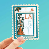Louisiana State Tree Bald Cypress Sticker - LA Vintage Stamp Decal
