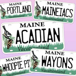 Maine License Plate Stickers 
