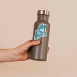 Cool Winter Sports Snowmobiler Decal on Water Bottle