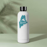 Home Snowmobile Maine Decal on Water Bottle