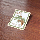 Maine State Flower White Pine Sticker - Vintage Stamp Decal