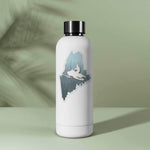 Pine Tree Snowmobile Maine Decal on Water Bottle