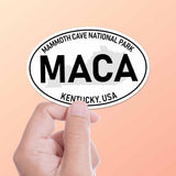 Mammoth Cave National Park White Oval Bumper Sticker