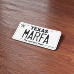 Marfa Texas License Plate Sticker 