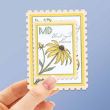 Maryland State Flower Black-Eyed Susan Sticker - MD Vintage Stamp Decal