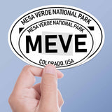 Mesa Verde National Park White Oval Bumper Sticker
