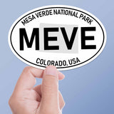 Mesa Verde National Park White Oval Bumper Sticker