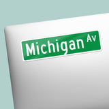 Michigan Avenue Chicago Sticker - Midwest Street Sign Decals