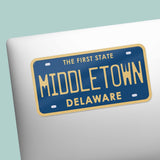 Delaware License Plate Bumper Stickers - Choose Your City or Phrase