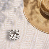 Colorado Million Dollar Highway 550 Road Sign Sticker