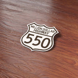 Colorado Million Dollar Highway 550 Road Sign Sticker