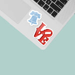 Philly Sticker Sheet Set of 6 Mini Philadelphia Decals - Wooder, Rocky, Love Park Sculpture, Liberty Bell, Soft Pretzel, and Center City Skyline