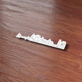 MSP Skyline Minneapolis Sticker on Wood Desk in Offie