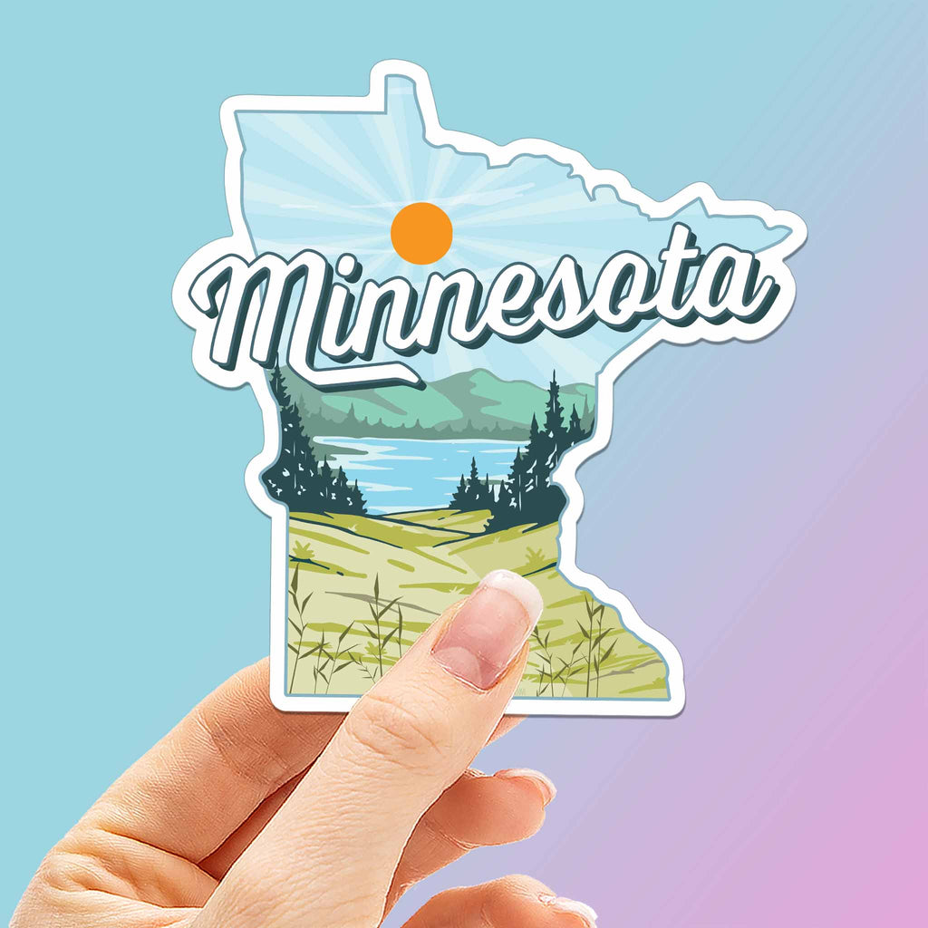 Mn Tags Sticker Minnesota Lakes Sticker for Hydroflask - Cool Midwest Explore Sticker ...