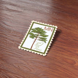 Minnesota State Tree Red Pine Sticker - MN Vintage Stamp Decal