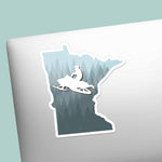 Snowmobile Minnesota Decal on Laptop