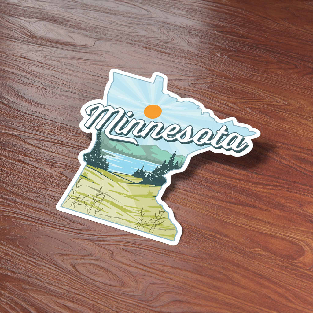 Mn Tags Sticker Minnesota Lakes Sticker for Hydroflask - Cool Midwest Explore Sticker ...