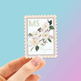 Mississippi State Flower Magnolia Sticker - MS Vintage Stamp Decal