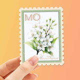 Missouri State Flower Hawthorn Sticker - MO Vintage Stamp Decal