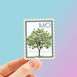 Missouri State Tree Flowering Dogwood Sticker - Vintage Stamp Decal