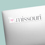 Missouri Heart Sticker on Laptop