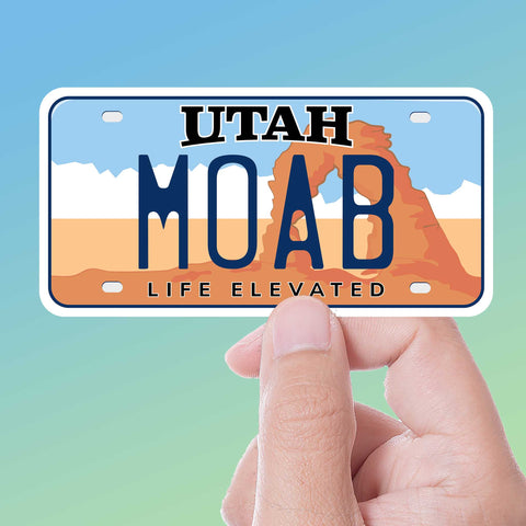 Moab Utah License Plate Sticker