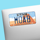 Moab Utah License Plate Sticker