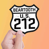 Montana Beartooth Highway 212 Road Sign Sticker