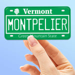 Montpelier Vermont License Plate Sticker