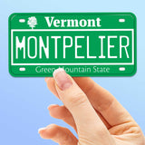 Montpelier Vermont License Plate Sticker