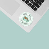 More Espresso Less Depresso Cute Coffee Sticker on Laptop