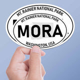 Mt Rainier National Park White Oval Bumper Sticker