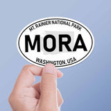 Mt Rainier National Park White Oval Bumper Sticker